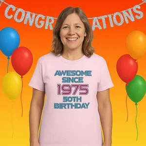 50 Cumpleaños Regalo Mujer Amigos 50 Cumpleaños Camisa para 50 Cumpleaños Fiesta - Imagen 1 de 12