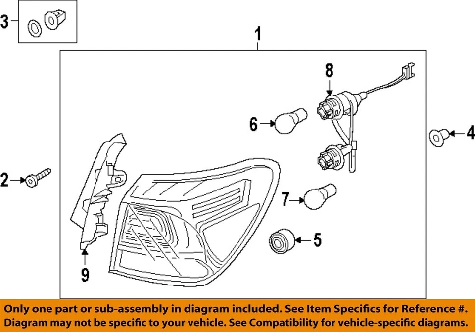 KIA OEM 16-23 Optima, Rio Lámparas Traseras Lámparas Traseras-Lámpara Trasera Conjunto Tornillo 1244106167B Foto 1 de 1