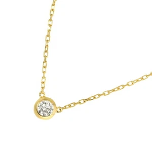 Diamond 0.15ct Necklace 18K Yellow Gold 750 90277214 - Picture 1 of 7