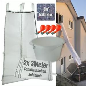Schuttrutsche 6m flexibel inkl. 4x Spanngurte + 5m³ Abdeckvlies - Bild 1 von 7
