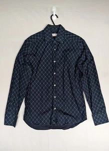 Pringle Blue Chequered Casual Collared Long Sleeve Shirt Mens 15" 38cm - Picture 1 of 10