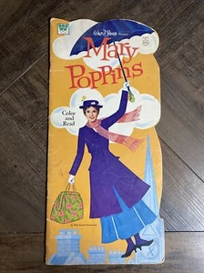 Vintage 1973 Walt Disney Mary Poppins Color and Read Book Whitman #1377 - Picture 1 of 7