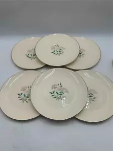 6) LIFETIME CHINA MING DINNER PLATES ONE SMALL CHIP ALLIANCE OHIO VGC - Picture 1 of 5