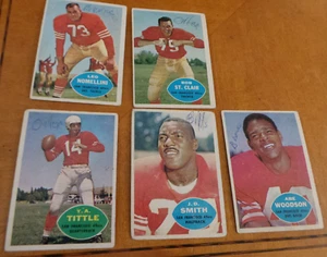 Lot of 5 San Francisco 49ers Topps Football Cards 1960 Y. A. Tittle; Woodson VG- - Picture 1 of 2