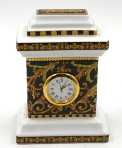 RELOJ DE ESCRITORIO ROSENTHAL VERSACE MINI BARROCO 8,5 cm EXCELENTE - SOLO NECESITA BATERÍA - Imagen 1 de 6
