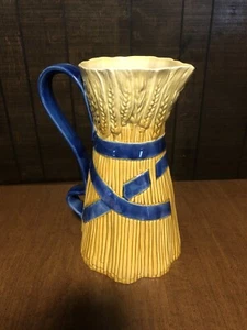 Vintage 1992 William Sonoma WHEAT Pitcher Made in Portugal for Bordallo Pinheiro - Picture 1 of 5