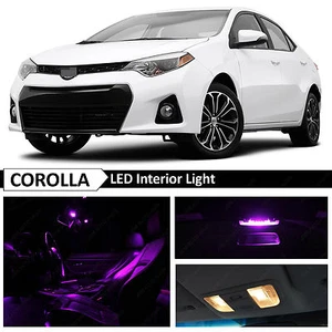 Kit de 6 unidades de equipamiento de luz LED interior fucsia púrpura para Toyota Corolla 2015-2018 - Imagen 1 de 9