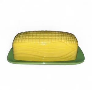 BIA Cordon Bleu Butterdose mit Mais bedeckt grün/gelb gebraucht - Bild 1 von 3