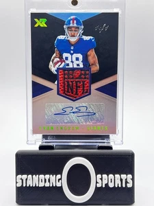 2017 Panini Xr Evan Engram Auto Football NFL Shield Patch True 1/1 NY Giants - Picture 1 of 5