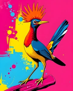 Roadrunner Pop Art Vivid Colors 8X10 Print - Picture 1 of 1