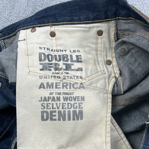Jeans Ralph Lauren RRL Double RL gamba dritta Japan tessuto cimosa taglia 30x30 - Foto 1 di 16