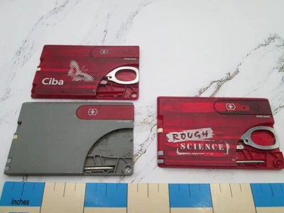 Lote de 3 tarjetas suizas Victorinox Swiss Army multicolores ROTAS PARA REPUESTOS Foto 1 de 4