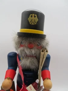 Vtg Holzkunst Christian Ulbricht Mailman Nutcracker w Christmas Gifts Box Signed - Picture 1 of 16