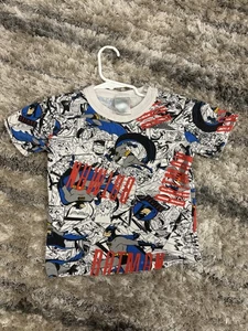 Vintage Child’s 6 Batman T-shirt DC Animated 2 Sided Comic Sketch - Picture 1 of 13
