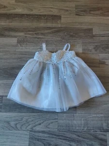 Build-A-Bear Workshop BAB • weißes Satin Brautkleid mit Tüll & Pailletten - Bild 1 von 5