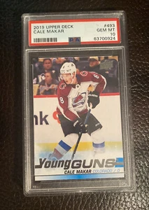 2019-20 UD SERIES 2 YOUNG GUNS CALE MAKAR #493-AVALANCHE PSA 10 GEM MINT💥🐐 - Picture 1 of 2