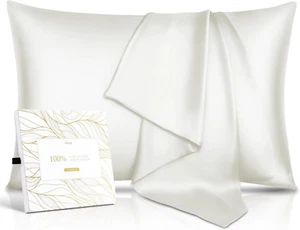 100% Pure Mulberry Silk Pillowcase for Hair & Skin - 22 Momme 6A High-Grade Fibe - Picture 1 of 12