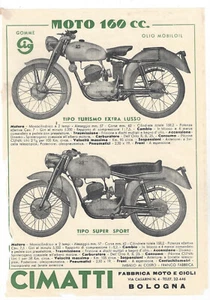 Folleto folleto folleto Cimatti 160cc Turismo / Super Sport aprox. ́53 - Imagen 1 de 1