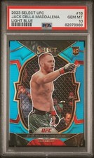 2023 Panini Select UFC Light Blue Prizm 87/249 RC JACK DELLA MADDALENA PSA 10