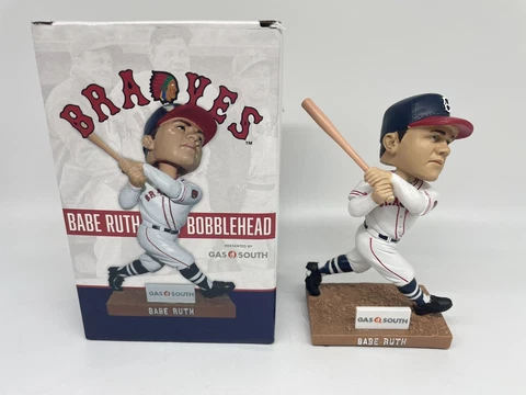 NIB Boston Braves Babe Ruth Homerun Bobblehead Atlanta 2018 Giveaway New In Box Cover