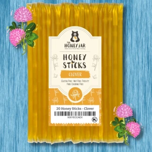The Honey Jar Plain Raw Honey Sticks - Pure Honey Straws For Tea, Coffee, or a H - Picture 1 of 5
