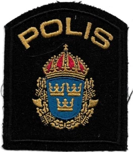 SCHWEDEN Polis SWEDISH Police Patch Polizei Abzeichen ca.90er Jahre SWEDEN Polis - Bild 1 von 2