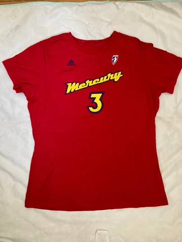 Diana Taurasi #3 Phoenix Mercury WNBA adidas Red Cotton T-Shirt SM  Preowned Cover