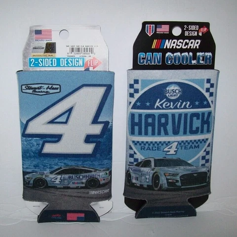KEVIN HARVICK #4 BUSCH 2022 WINCRAFT SLIM 12OZ CAN COOLER NEW!!! Cover