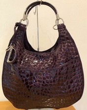 *** DIOR *** 61 *** Croc *** Patent Leather Purple **** Luxus Bag Lackleder