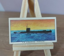 SHIPS OF THE BRITISH NAVY #5 ROYAL NAVY H.M. SUBMARINE PORPOISE KELLOGG CARDS