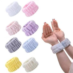 1x Face Wash Wristband Microfiber Absorbent Wrist Washband Washing Face Assorted - Picture 1 of 7