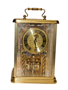 VTG Hermle Quartz Mantel Desk Kundo Clock Germany runs chimes - Picture 1 of 4