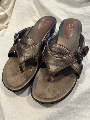 Sandali Cole Haan donna con NikeAir 10 5 bronzo con bordo marrone