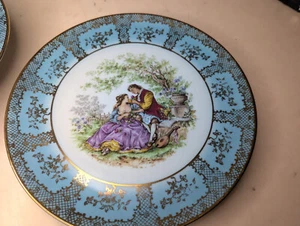 Vintage Fragonard 10.5" Plate E Bavaria Love Story Courting Couple #2 - Picture 1 of 4