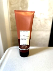 Bath & Body Works SAGE & BERGAMOT Body Cream Ultimate Hydration 8 oz NEW - Picture 1 of 4