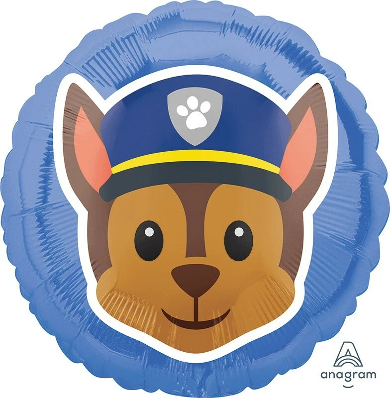 Globo emoji Paw Patrol Chase de 18" Foto 1 de 1