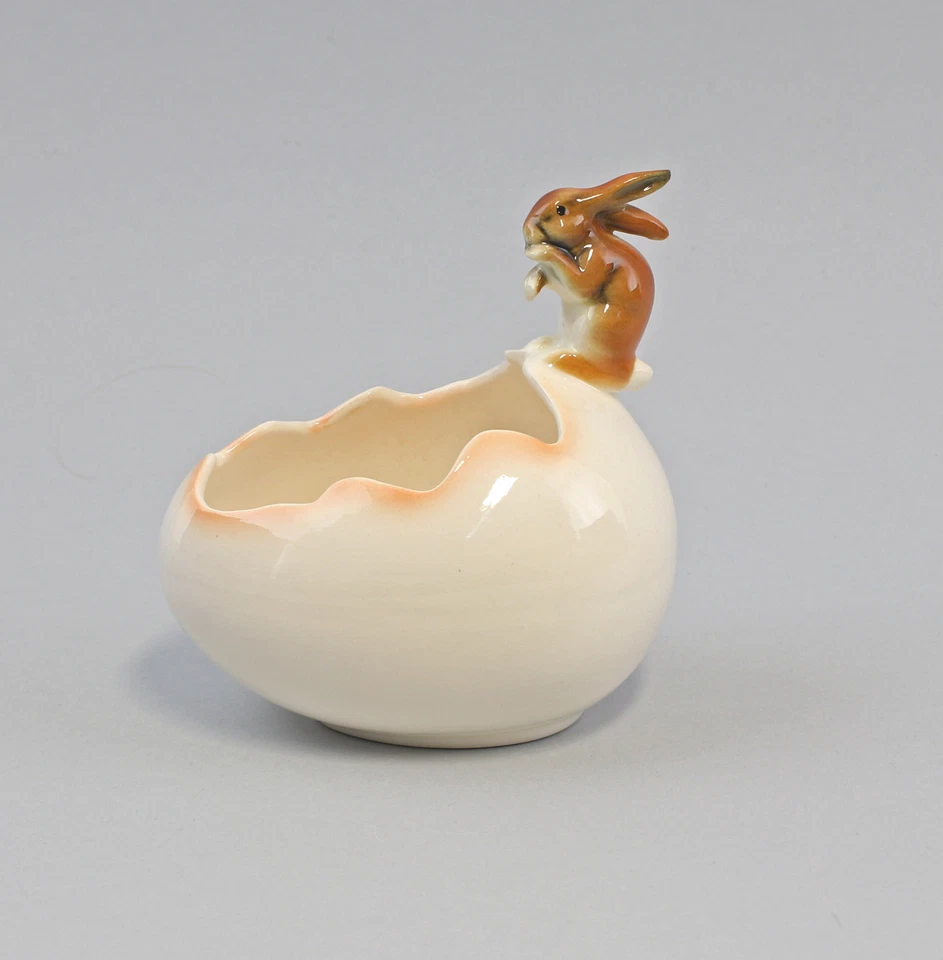 9959331-d Porzellan Ens Ei-Schale / Vase orange Hase Ostern 11x11 cm - Bild 1 von 1