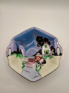 Noritake Nippon Bowl in Multi Color Luster Glazes White House MIJ  Gold Rim 8.5" - Picture 1 of 18