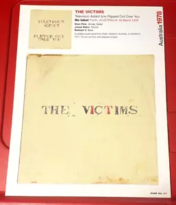 The Victims Television Addict Schallplatte Cover Kunst BILD/DRUCK 10,5" x 8" - Bild 1 von 4
