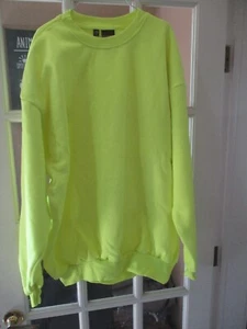 Neu ohne Etikett King Louie 2XL fluoreszierend gelb Sweatshirt Made in USA - Bild 1 von 3