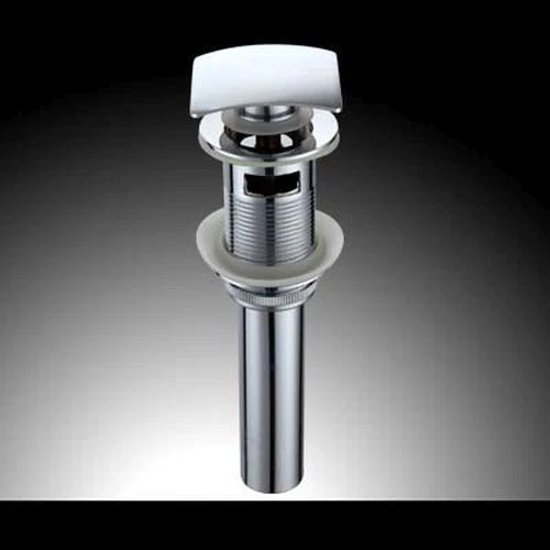 PUSH OPEN ABLAUFVENTIL | EXENTER | CHROM MESSING ÜBERLAUF | ECKIG | TOP DESIGN - Bild 1 von 1