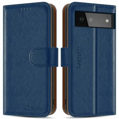 For Google Pixel 6, 6 Pro Phone Case Leather Wallet Flip Stand Cover - Image 1 of 4