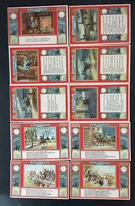 Paul Revere's Ride set completo 10 carte 1910 Longfellow Patriotic - Foto 1 di 2