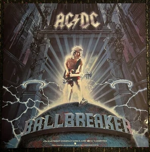 AC/DC Ballbreaker 24x24 Original 1995 Record Store Promo Poster EAST WEST Angus - Bild 1 von 6