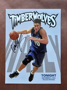 Wally Szczerbiak NBA Basketball Minnesota TIMBERWOLVES signed Auto program vs ho - Picture 1 of 6