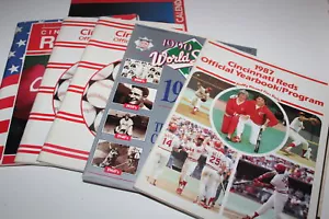 Vintage lot 80s/90s Cincinnati Reds Programs Score Cards Calendar World Series - Picture 1 of 8