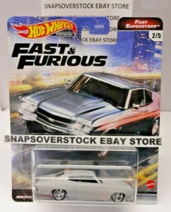 2021 HOT WHEELS PREMIUM FAST & FURIOUS GREY '70 CHEVELLE SS W/ REAL RIDERS, VHTF - Picture 1 of 7