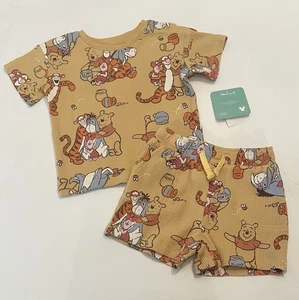 Disney Bebé Niño Winnie The Pooh Conjunto 18 Meses Pantalones Cortos Camisa 2 Piezas Conjunto Lindo Nuevo - Imagen 1 de 3