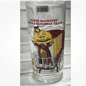 McDonald's 1980 Drinking Glass Mayor McCheese Runaway Train 2355 - Picture 1 of 5