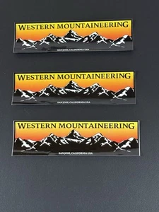 Three Western Mountaineering Stickers-Please see scans as per actual condition - Picture 1 of 2